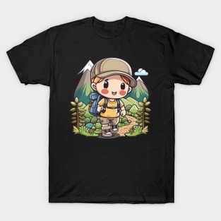 This kawaii boy is a hiking pro T-Shirt